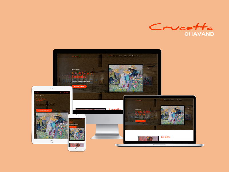 Site web responsive de l'artiste Crucetta Chavand