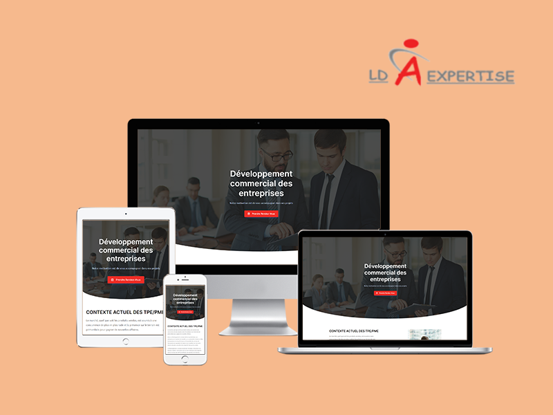 Site web responsive de la société LDA Expertise